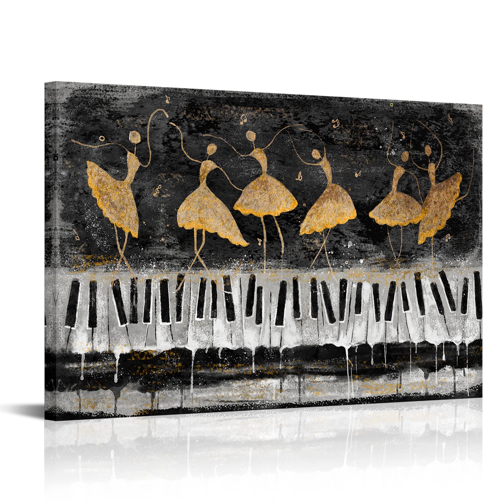 Amazon.com: Conipit Music Theme Canvas Art Abstract Music Dancing